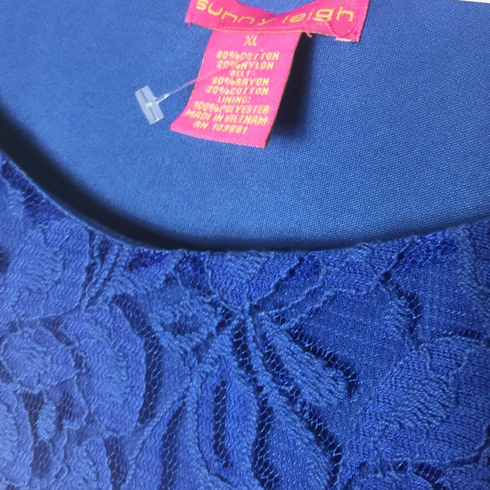 Sunny Leigh Blue Lace Midi Dress - Picture 6 of 6